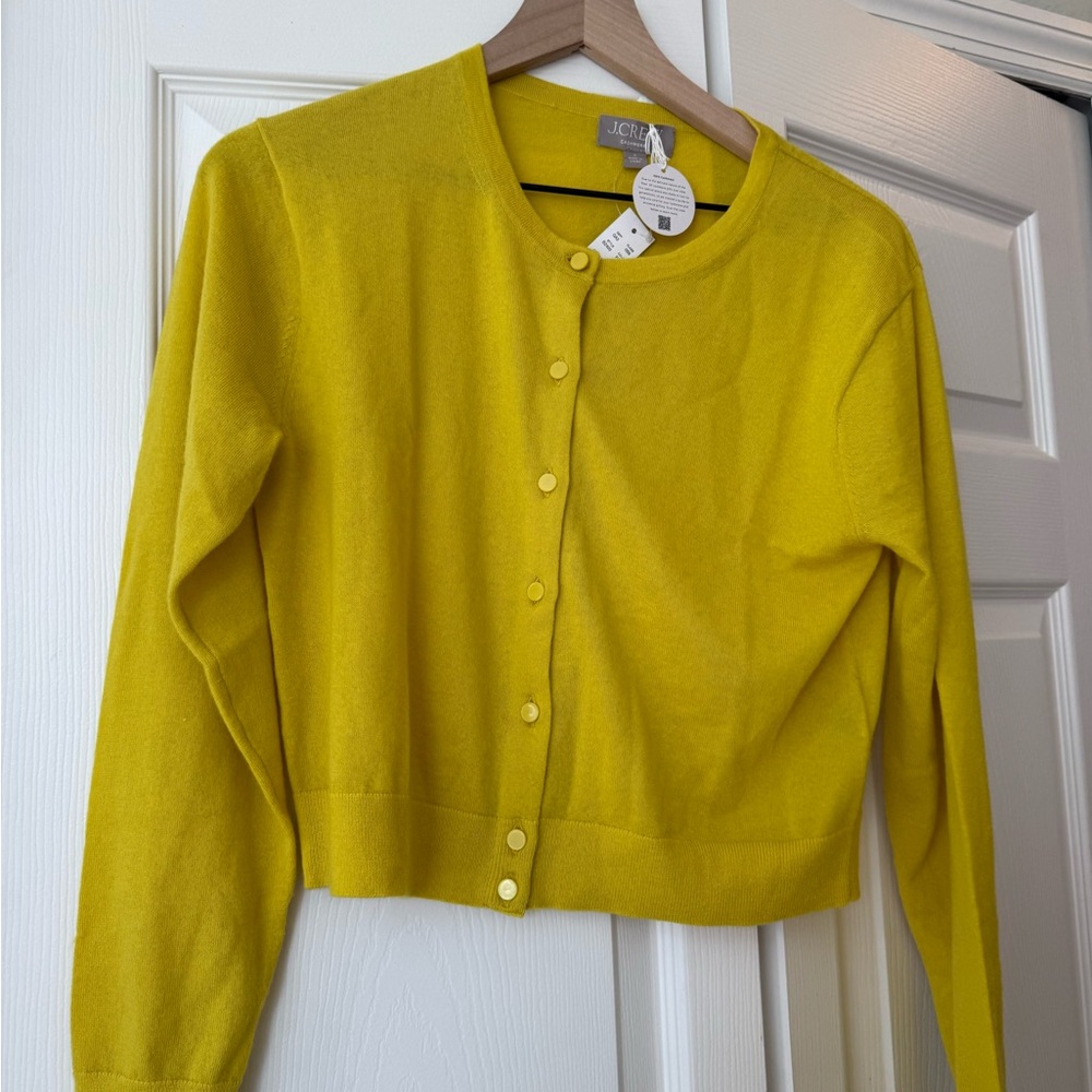 NWT J. Crew Featherweight Cashmere Cardigan size small - Picture 6 of 11